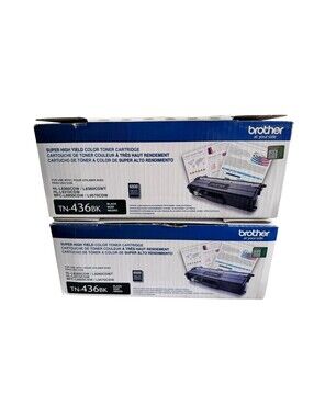 Brother TN-436 X2 Black Extra High Yield Toner Cartridges, 6,500 Pages (TN436BK)
